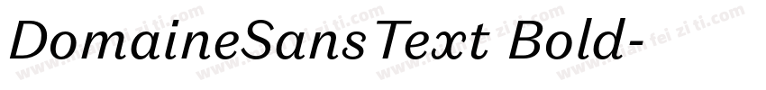 DomaineSansText Bold字体转换